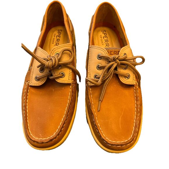 Sperry Top-Sider Contour Leather Tan Brown 0799023 Casual Boat Shoes MENS 9.0 main image 6